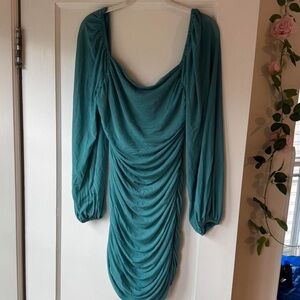 Marlow Elegant Teal Long Sleeve Dress